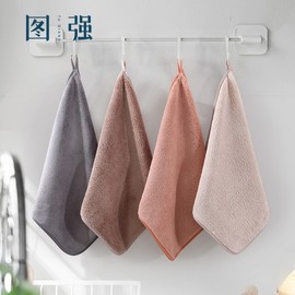 Teto Coral Fleece Kids & Baby Hand Towel - Highly Absorbent & Soft 30*30cm/Light Camel 20ea