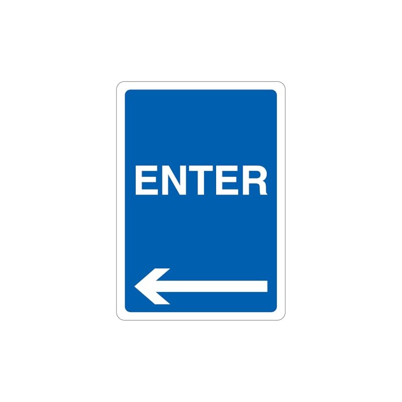 V Safety Enter - Arrow Left 210 x 297 mm