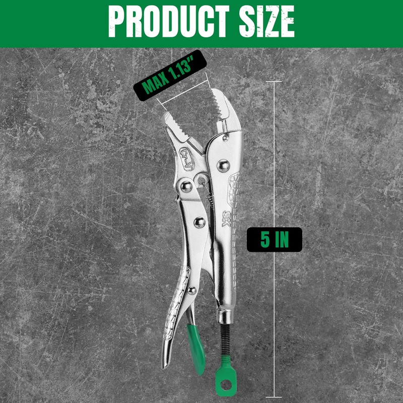 SK 5" Curved Jaw Locking Pliers, Premium CR-V Construction, Ergonomic
