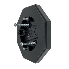 iMBAPrice IMBA-8161-BK Vertical Siding Lamp Octagon Mounting Kit with Built-in Box for Outdoor Smooth Flat Surface, Black