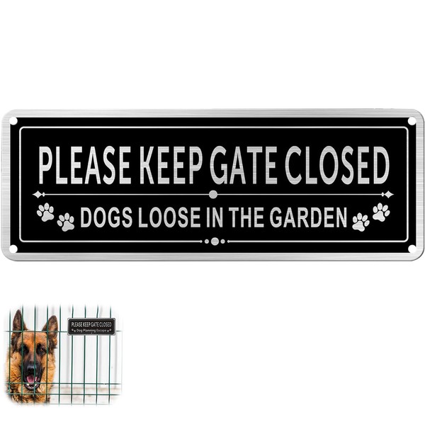 Please Close the Gate Sign Dog, Dog Signs for Gates