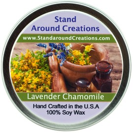 Premium 100% All Natural Soy Wax Aromatherapy Candle - 4 oz Tin Lavender Chamomile: Lavender and Chamomile Essential Oils to Create a Fragrance That is Soothing, Intricate, and Strong.