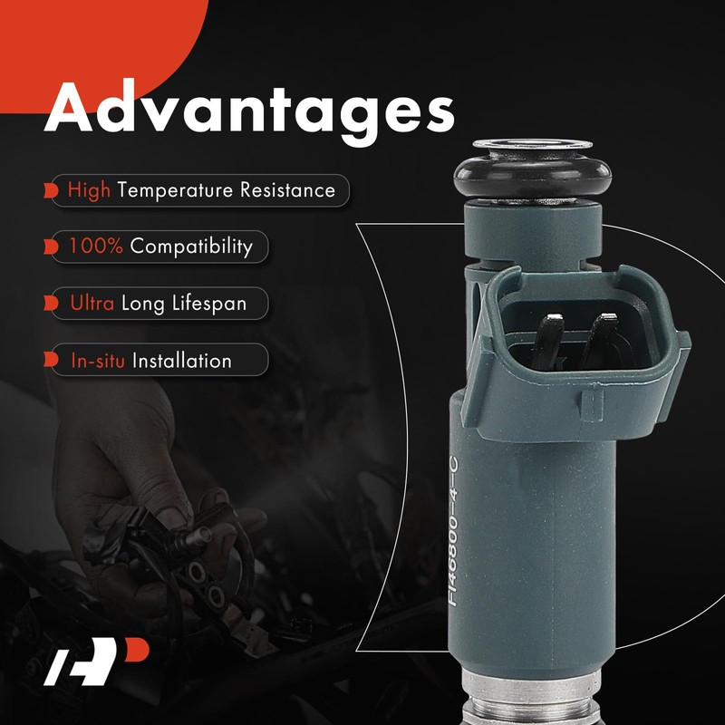 A-Premium - Juego de 4 inyectores de combustible compatibles con