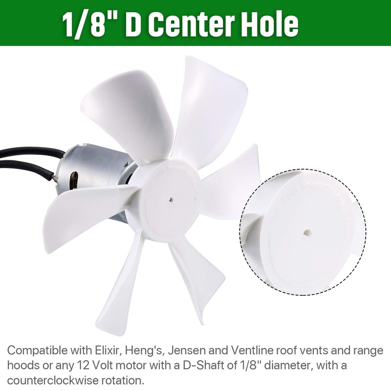 2 Pack 6“ Replacement White Vent Fan Blades for RV