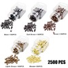 Allazone Micro Ring Set 2500 Pieces Micro Rings for Extensions,