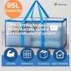 Pack of 2 Grey&Clear Heavy Duty Extra Large Moving Bags