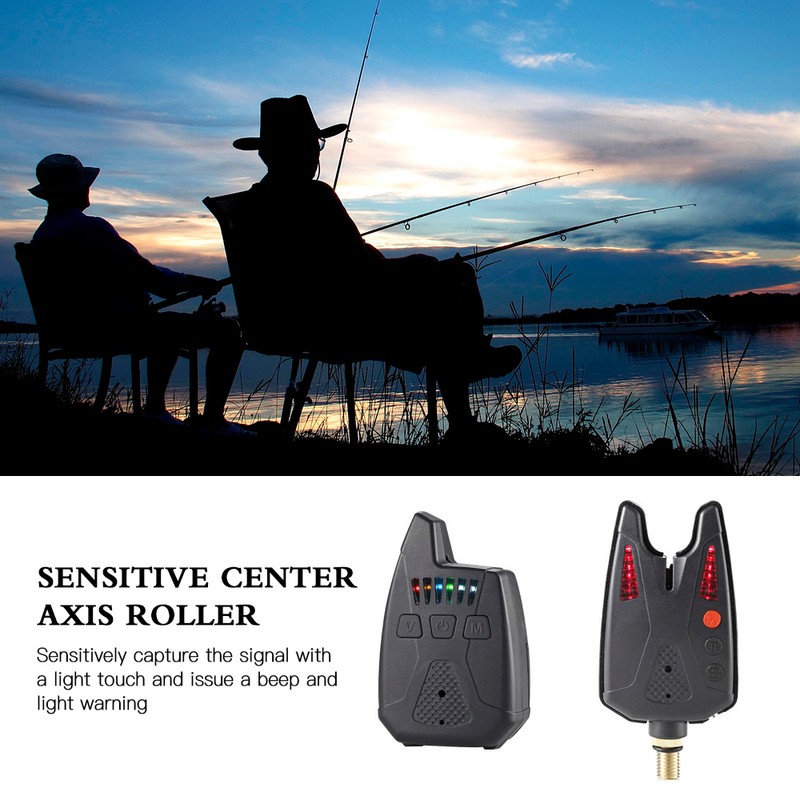 Electronic Fishing Alerts Bite Alarm LED Wireless Fishing Alarm Digital