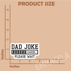 (3PCS) Dad Joke Loading Stickers – Funny Waterproof Vinyl Decals for Laptop, Tumbler, Scrapbook, Water Bottle – Father’s Day Gift for Dads, Fathers, Husbands 3" x 2.5"
