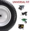 LTNICER 14.5" Wheelbarrow Tire, 3.50-8" Flat-free Solid Tire and Wheel