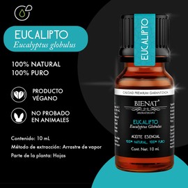 BIENAT AROMATERAPIA Aceite Esencial de Eucalipto 10mL