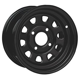 4/110 ITP Steel Wheel 12x7 5.0 + 2.0 Black for Yamaha GRIZZLY 450 4x4 2007-2014