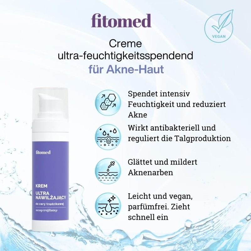 Fitomed Moisturising Cream Face Against Acne and Pimples Prone Skin