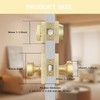 STARPY Gold Door Knobs Interior with Lock, Satin Brass Exterior