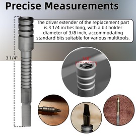 (2-Pack) Calvana Multitool Bit Driver Extender, Ratchet Driver, Add-on Accessory for 1/4" Bits Kit, Compatible with Leatherman Surge, Wave Plus, and Signal Accessories, Made of 17-4PH Stainless Steel