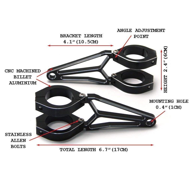 Fork Mounted Motorcycle Headlight Holder 32 mm - 33 mm