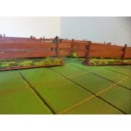 Wooden Fence Wargame Terrain  10pc of 6" long flat fencing-5 feet 25mm 28mm 32mm