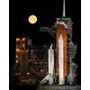 Space Shuttle Discovery Under a Full Moon Photo NASA Photos
