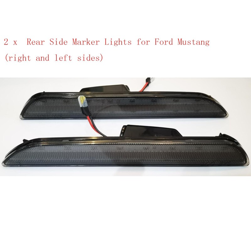 znakeauto 2x Smoked Lens Red Full LED Rear Side Marker