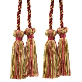 DÉCOPRO (TM) Curtain Tieback, Style# CCT, Color# PR15 - Cajun Red [Set of 2]