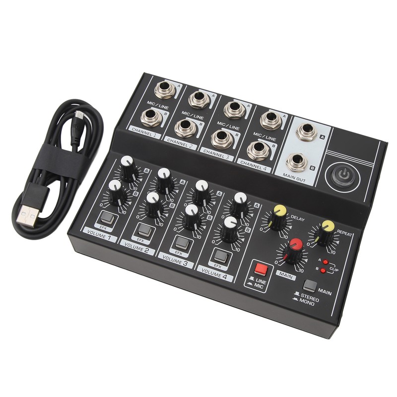 8 Channel Sound Mixer Sound Board Console 2 Modes Aluminium