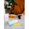 Nucookery Ceramic Butter Dish with Lid | Raised Legs and