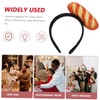 Healeved Novelty Festival Bread Headband Comfortable Soft Material Food Design