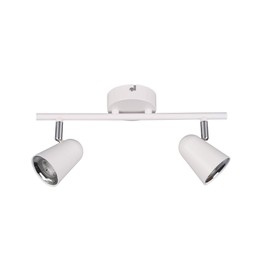 Reality Leuchten Toulouse R82122131 LED Spotlight Bar Plastic Matte White with 2x 3.5 Watt LEDs