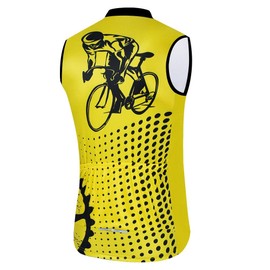 SUDUSUDO Men's Cycling Sleeveless Shirt Bike Vest Breathable Bicycle Coat, Ll19, Medium