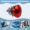 Red Mushroom Head Momentary Push Button Switch (16mm)