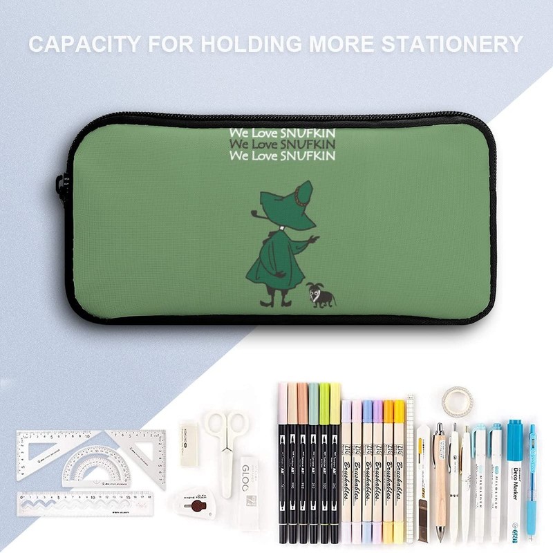 Moomin Snafkin Pencil Case, Large Capacity, Pencil Case, Multifunctional, Stylish,