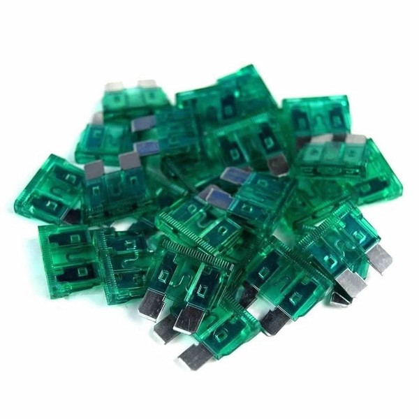 100 Pack Auto Fuses 30 AMP ATC/ATO Standard Regular Fuse
