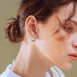 CRMAD Zebras Earrings for Women Sterling Silver Hoop Earrings Animal Jewelry Gift(zebras)