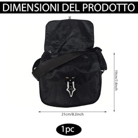 Matreeglam Bag Oxford Fabric Fashion Shoulder Bag for Leisure Holiday Business Premises Unisex, black