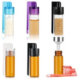 Spice Powder Dispenser, 6-Piece Spice Powder Tool Set with Spoon and Funnel, Leak-Proof Mini Storage Bottle for Salt, Pepper, Spices, Waterproof Dispenser for Camping, Kitchen, Travel