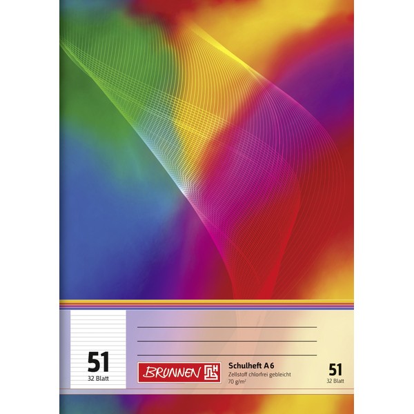 Brunnen 1046921 Exercise Book (A6, 32 Sheets, Lined, ruling 51)