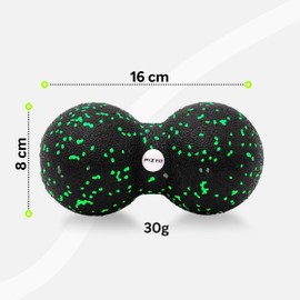 Fizyo Massage Ball Massage Roller for Rehabilitation Yoga Exercises Crossfit Anti-Stress Relaxation Ideal for Back Pain, Sciatica, Peanut Shape (Green)