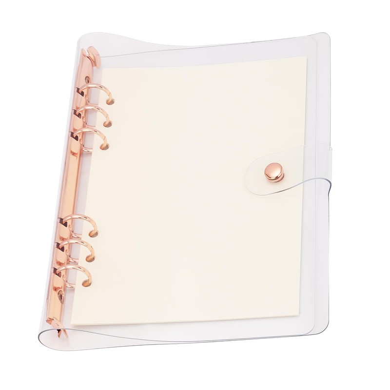 A5 6-Ring Binder Cover for Loose Leaf PVC Clear A5