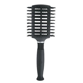 KareCo Oval Vent Brush, Dual Natural Boar Bristles And Soft Nylon Ball Tipped Pins, Vented, Ergonomic Grip