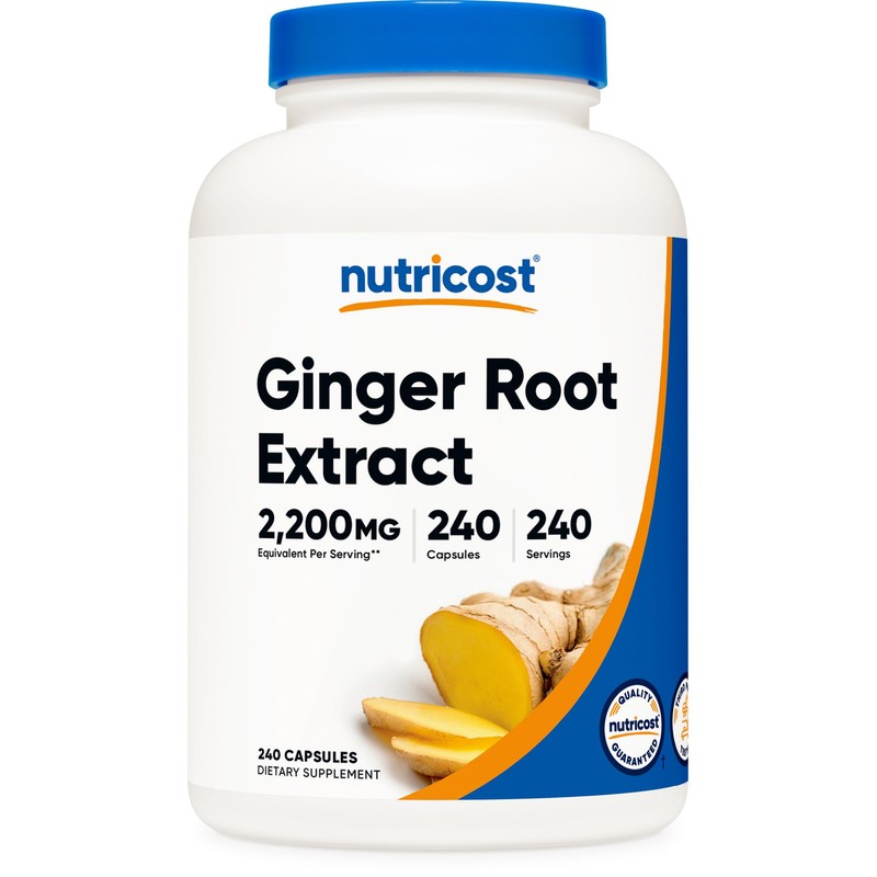 Nutricost Ginger Root Extract 240 Capsules for 240 Servings Per