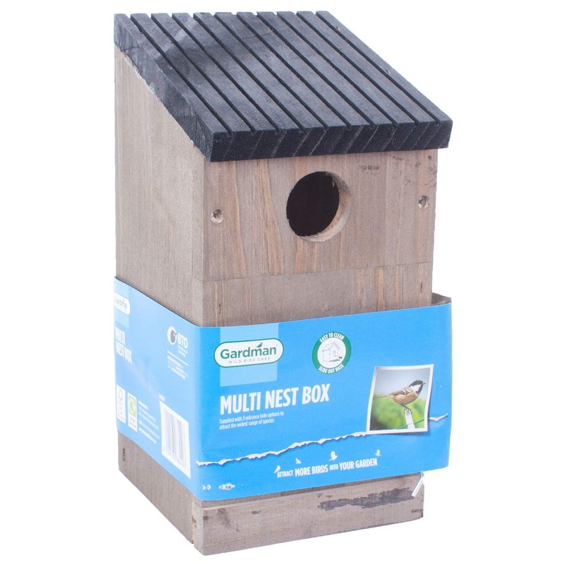 Gardman A04381 Nest Bird Box, Brown, 14x14x24 cm