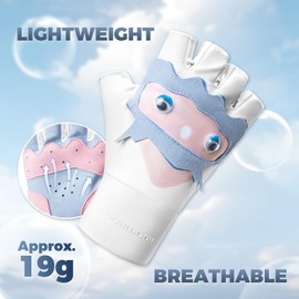 ROCKBROS Children's Half Finger Cycling Gloves Fingerless Warm Gloves for Children Boys Girls Scooter Bicycle