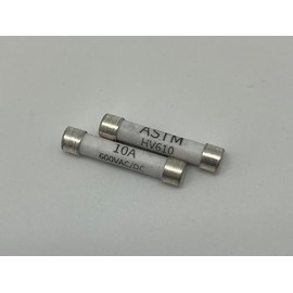 Generic Ceramic Fuse, HV610, 10A / 600VAC/DC, 6x32mm for use in Multimeters (2pcs/pk), White, FF10A6V632ASTM