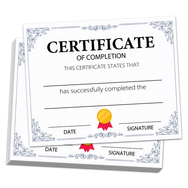 25 Certificate of Completion, Certificate of Achievement, Award Recognition, School