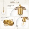 KoKo&Yukina 6" Modern Globe Pendant Light 2 Pack Mid-Century Gold