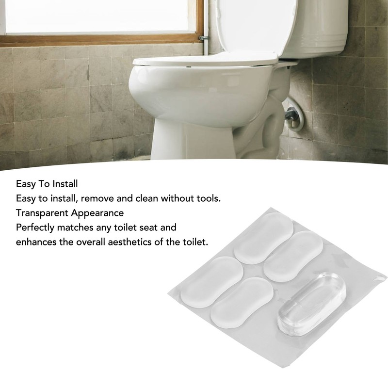 20PCS Toilet Lid Bumper Transparent Silicone Toilet Lid Bidet Replacement