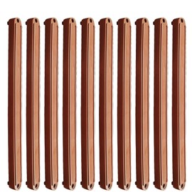 10 Pairs Plastic Guide Rails, Screw-On Side Mounted Drawer Slide, Noiseless Guide Glides for Wardrobe Cabinet Drawer (Brown 298mm)