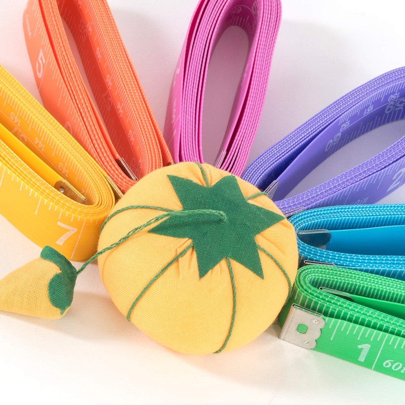 Dritz 60" Fun, Assorted, 12 Count Tape Measure