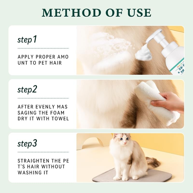 Espuma para Baño En Seco para Perros Y Gatos 500