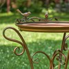 Shallow Bird Feeder/Plant Stand Tray on Three Leg Design (Aged