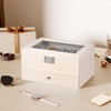 BEWISHOME Watch Case, 20-Slot Watch Box for Men, 2-Layer Watch